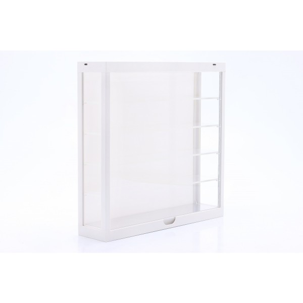 Vitrine avec éclairage LED pour modèles réduits de voitures à l'échelle 1/43, 1/64 blanc