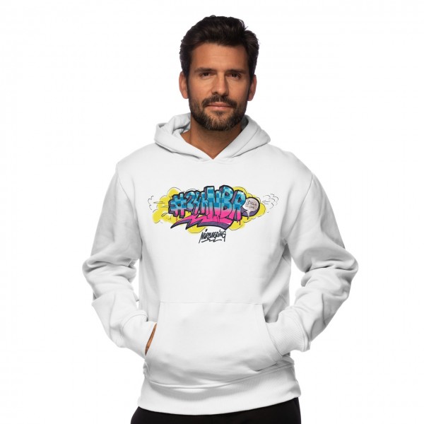 24h-Race Graffiti Hoodie Graphic white