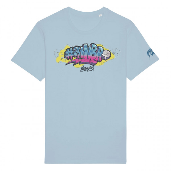 24h-Race Graffiti T-Shirt Graphic light blue